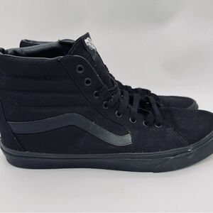 Vans Off the Wall SK8-Hi Men's Size 13 All Black High Top Lace Up Shoes Sneakers